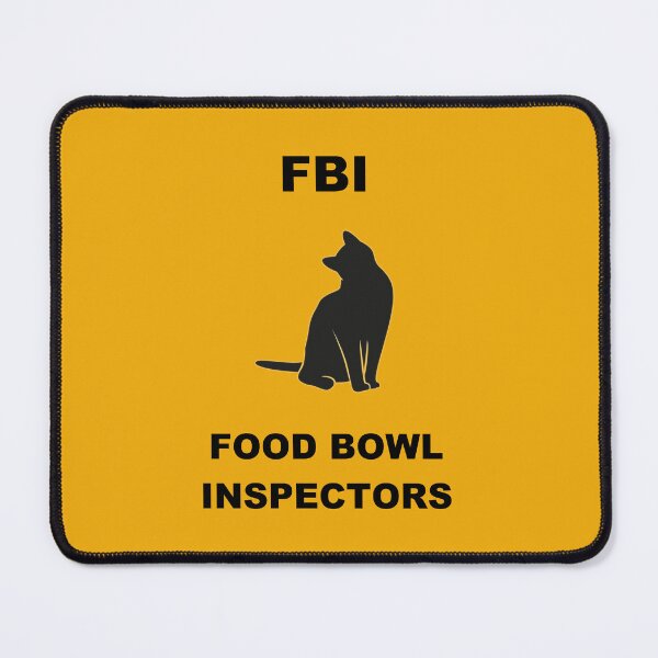 Item preview, Cat FBI Food Bowl Inspectors Version 1 Orange designed and sold by SoPurrsnickety.