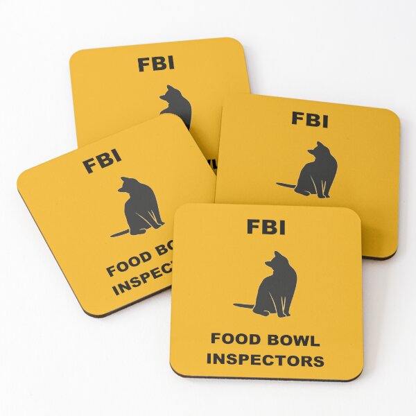 Item preview, Cat FBI Food Bowl Inspectors Version 1 Orange designed and sold by SoPurrsnickety.