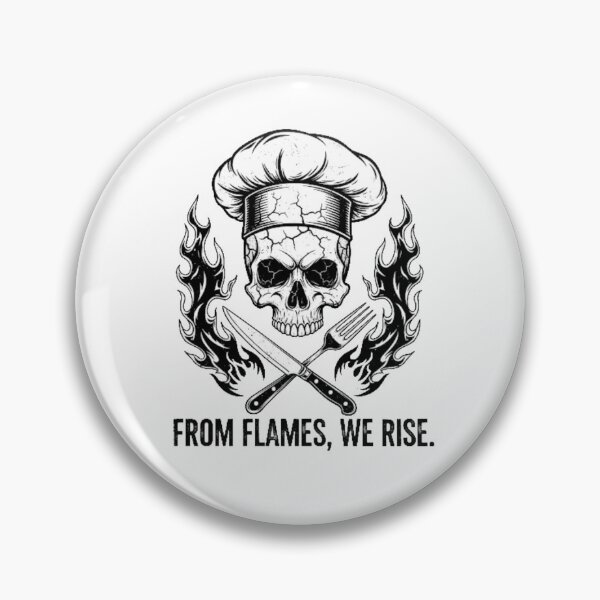 Item preview, From Flames, We Rise: Chef Skull Graphic designed and sold by LineRats.