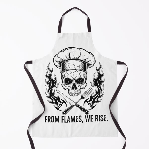 Item preview, From Flames, We Rise: Chef Skull Graphic designed and sold by LineRats.