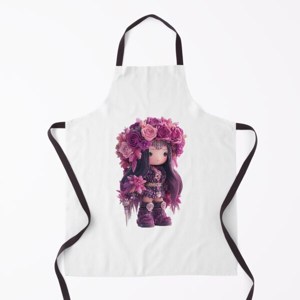 Item preview, Mictecacihuatl Chibi – Cute Goddess of Death in Pink Roses | Día de los Muertos Sugar Skull Art designed and sold by GoldenChiArt.