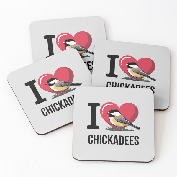 Item preview, I Love Chickadees – Cute Black-Capped Chickadee Bird Design designed and sold by Brainy Bird's Place.