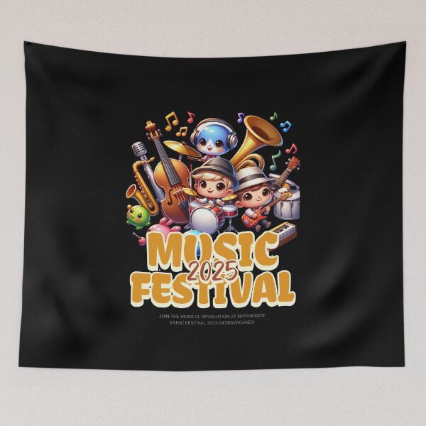 Item preview, Music Festival 2025 Cute Cartoon Band Extravaganza - Chibi Characters & Instruments Graphic design designed and sold by NSB-Design.