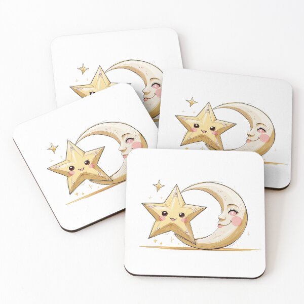 Item preview, Cute Star and Moon | Kawaii Celestial Illustration | Adorable Cosmic Aesthetic Design designed and sold by SUBBRAND.