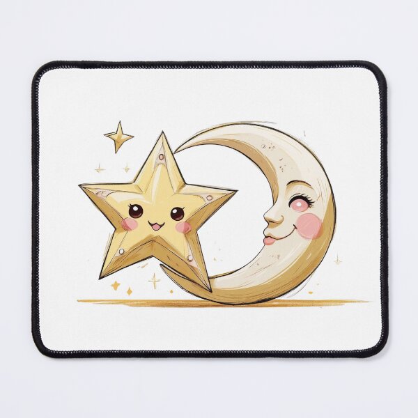 Item preview, Cute Star and Moon | Kawaii Celestial Illustration | Adorable Cosmic Aesthetic Design designed and sold by SUBBRAND.