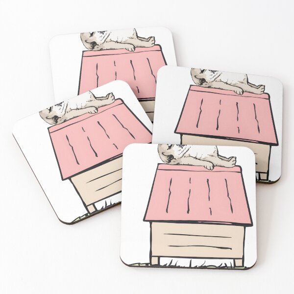 Item preview, Sleepy Pug on Doghouse Roof designed and sold by BRCYNTHIASHOP.
