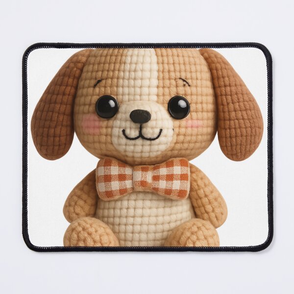 Item preview, Cute Crochet Puppy Amigurumi Plush Toy designed and sold by Tiny Stitch World.