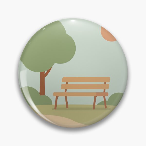 Item preview, Peaceful Park Bench Minimalist Outdoor Scene designed and sold by Vector Jack.