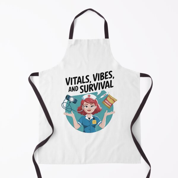 Item preview, Vitals, Vibes and Survival | Funny Student Nurse Clinical Rotation designed and sold by CuteDesignables.