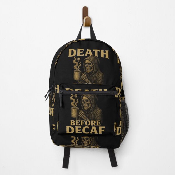 Item preview, Death Before Decaf – Caffeine Chaos designed and sold by Camp Chaos by Wharf Wreckers.
