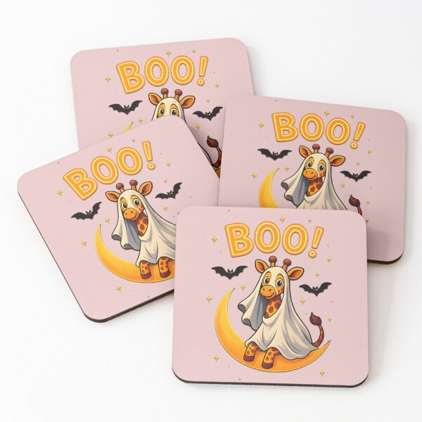 Item preview, Cute Giraffe Ghost on Moon – Funny Halloween Boo Design designed and sold by LunaSpellStudio.