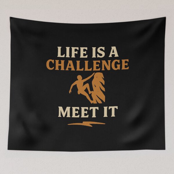 Item preview, Life is a Challenge Meet It – Inspirational Quote Design designed and sold by Artivio2025.