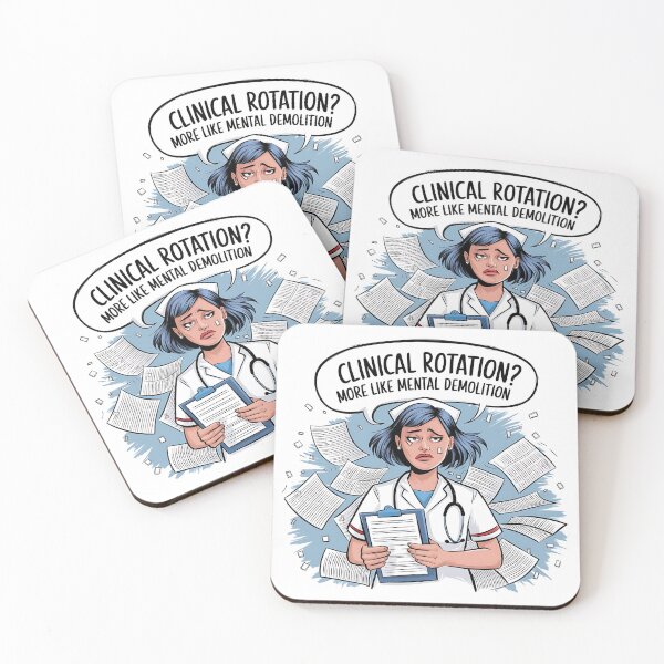 Item preview, Clinical Rotation? More Like Mental Demolition | Funny Student Nurse Quote designed and sold by CuteDesignables.