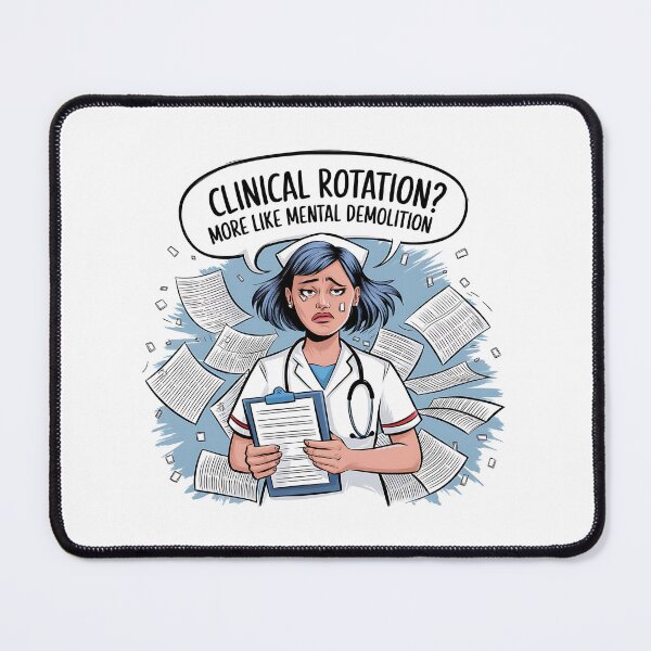Item preview, Clinical Rotation? More Like Mental Demolition | Funny Student Nurse Quote designed and sold by CuteDesignables.