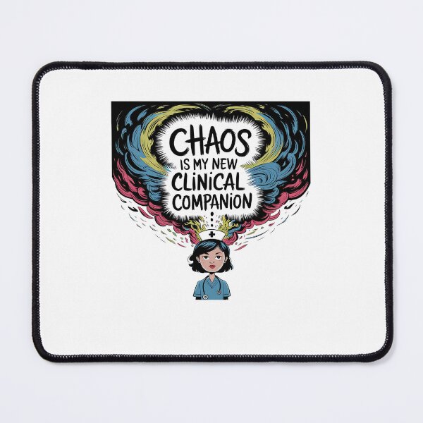 Item preview, Chaos Is My New Clinical Companion | Funny Student Nurse designed and sold by CuteDesignables.