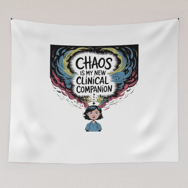 Item preview, Chaos Is My New Clinical Companion | Funny Student Nurse  designed and sold by CuteDesignables.