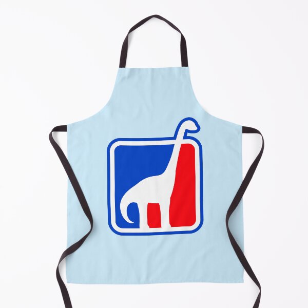 Item preview, Brachiosaurus Long Neck Dinosaur Logo Red Blue Symbol designed and sold by shirt-o-mat.