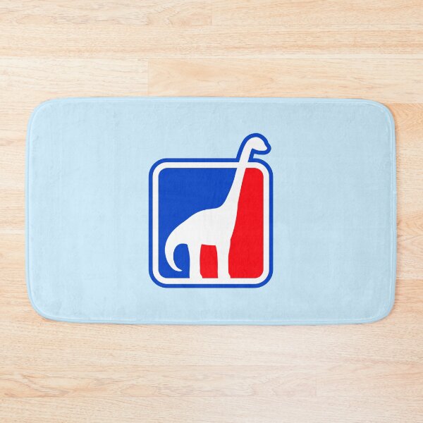 Item preview, Brachiosaurus Long Neck Dinosaur Logo Red Blue Symbol designed and sold by shirt-o-mat.