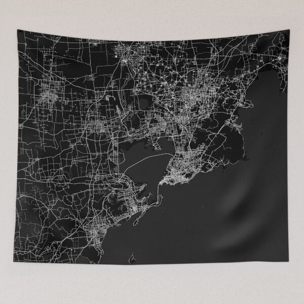 Item preview, Qingdao City Map of Shandong, China - Full Moon designed and sold by deMAP.