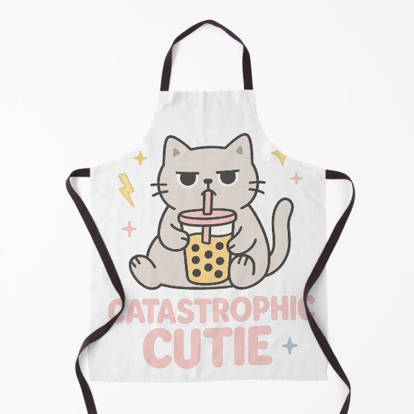 Item preview, Catastrophic Cutie – Boba Cat T- Shirt/Sticker Design. designed and sold by FurEver Graphics.