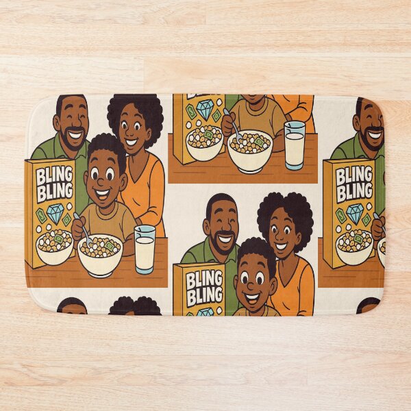 Item preview, Bling Bling Cereal Black Family Cartoon vintage Art designed and sold by ReyDeLaCalle.