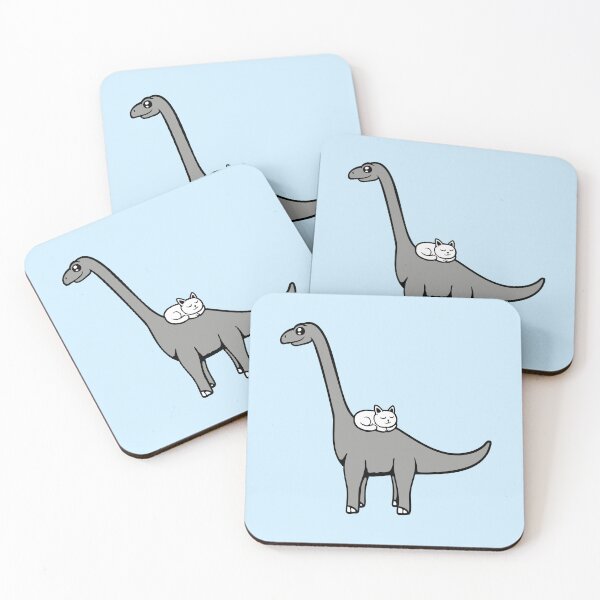 Item preview, Cat Brachiosaurus Long Neck Dinosaur Pet Sleeping Kitten designed and sold by shirt-o-mat.