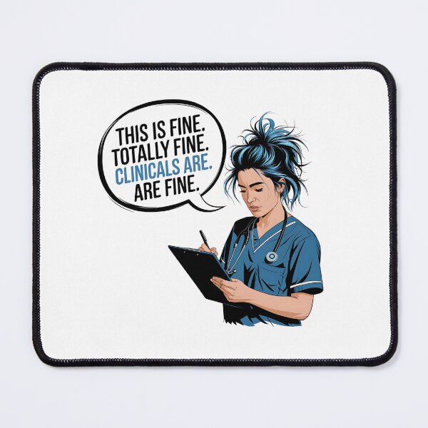 Item preview, This Is Fine. Totally Fine. Clinicals Are Fine | Student Nurse Humor designed and sold by CuteDesignables.