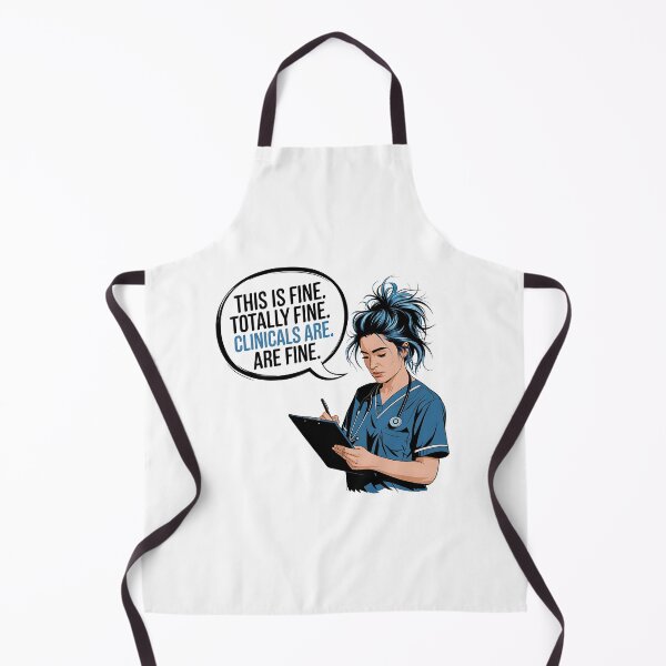 Item preview, This Is Fine. Totally Fine. Clinicals Are Fine | Student Nurse Humor designed and sold by CuteDesignables.