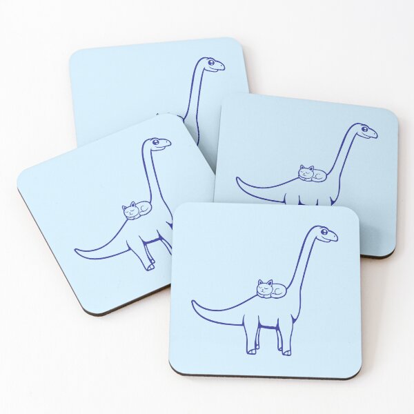 Item preview, Cat Brachiosaurus Long Neck Dinosaur Pet Sleeping Kitten designed and sold by shirt-o-mat.