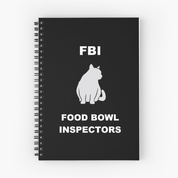 Item preview, Cat FBI Food Bowl Inspectors Version 2 Black designed and sold by SoPurrsnickety.