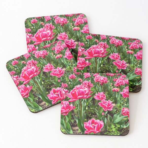 Item preview, Double Pink Tulips with Ruffled Petals in Bloom designed and sold by Be Captured by Brittany Emma.