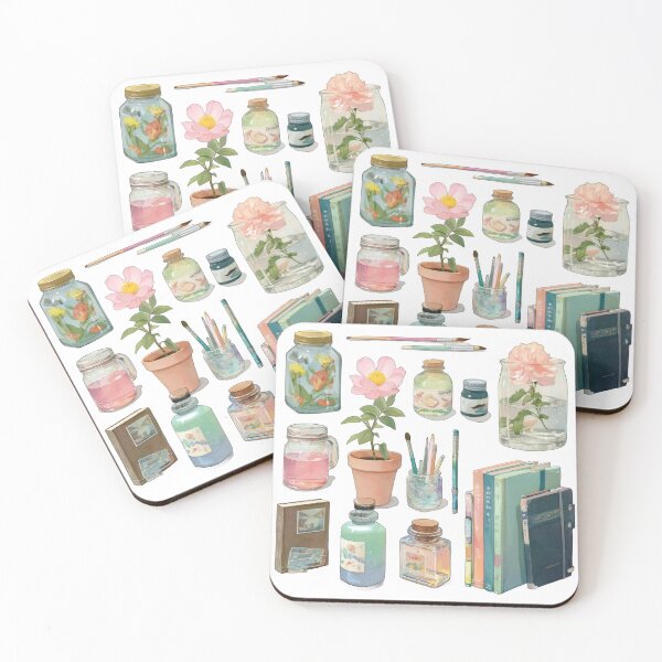 Item preview, Stationery and Floral Desk Supplies Aesthetic designed and sold by Jonaree Art Design.