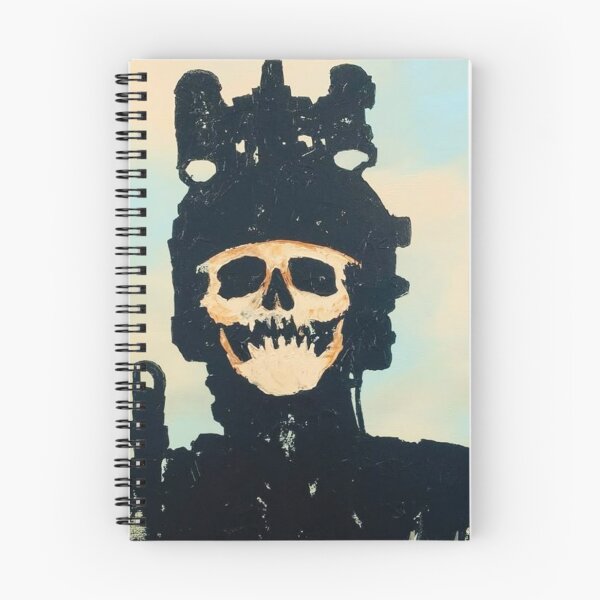 Item preview, Skeleton in Helmet with Gun – Dark and Moody Art designed and sold by darkskinbender.