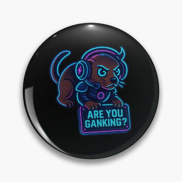 Item preview, Neon Otter Gamer - Are You Ganking? - Funny Gaming Meme designed and sold by Derpy Lab .