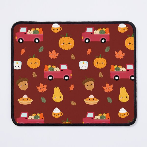 Item preview, Cute Kawaii fall harvest pattern autumn leaves and Pumpkin spice designed and sold by Neeshki.