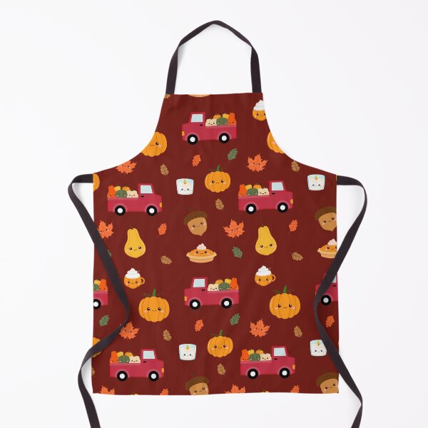 Item preview, Cute Kawaii fall harvest pattern autumn leaves and Pumpkin spice designed and sold by Neeshki.
