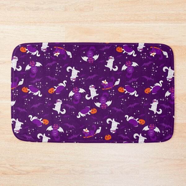 Item preview, purple halloween cats mummy vampire bat witch designed and sold by Gossip Rag.