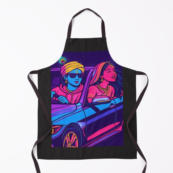 Item preview, “Neon Love Drive – Synthwave Couple in Retro Car” designed and sold by ReyDeLaCalle.