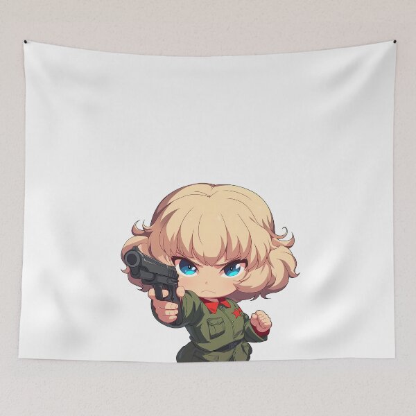 Item preview, Katyusha Girls und Panzer Anime Chibi Gun designed and sold by justnickthings.