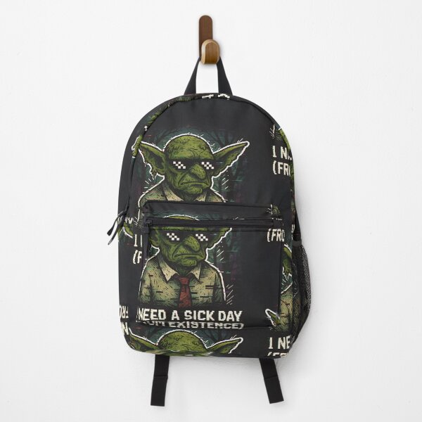Item preview, “Existential Sick Day Tee – Grumpy Goblin Meme” designed and sold by ReyDeLaCalle.