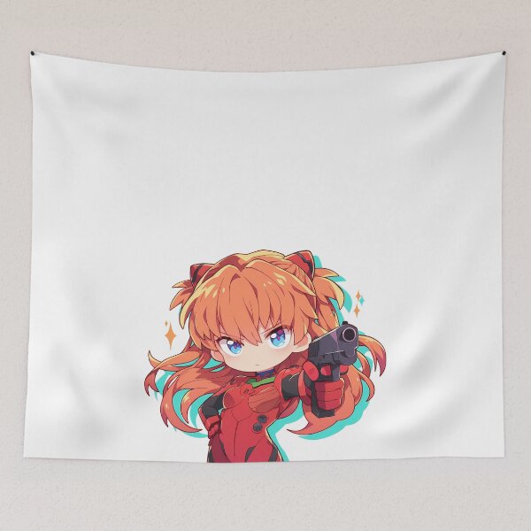 Item preview, Asuka Langley Soryu Neon Genesis Evangelion Kawaii Chibi Anime Girl designed and sold by justnickthings.