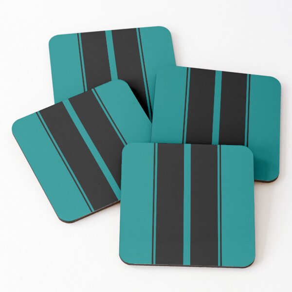 Item preview, Dual Racing Stripes 2 Outer Pinstripes (Black - Teal) designed and sold by Racing Stripes Only.