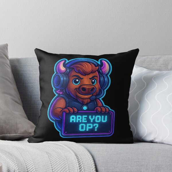 Item preview, Neon Bull Gamer - Are You OP? - Funny Gaming Meme designed and sold by Derpy Lab .