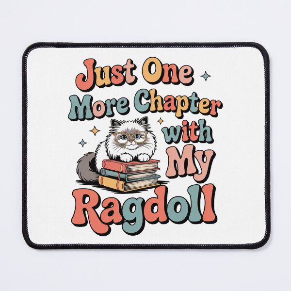 Item preview, Just One More Chapter with My Ragdoll – Cat & Book Lover T-Shirt / Sticker designed and sold by Muzgle.