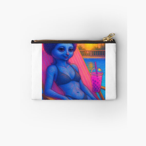 Item preview, Alien Pin-Up Poolside Babe | Thirst Trap Summer Chill Vibes designed and sold by ReyDeLaCalle.