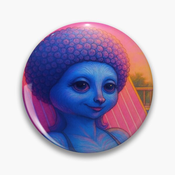 Item preview, Alien Pin-Up Poolside Babe | Thirst Trap Summer Chill Vibes designed and sold by ReyDeLaCalle.