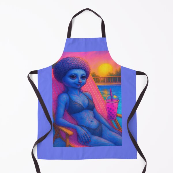 Item preview, Alien Pin-Up Poolside Babe | Thirst Trap Summer Chill Vibes designed and sold by ReyDeLaCalle.