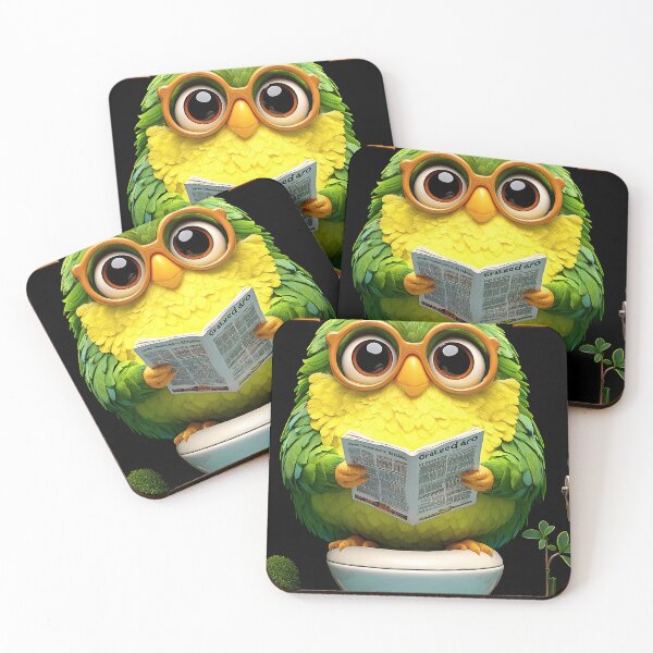 Item preview, Parrot Glasses Reading Vivid Bathroom Charm designed and sold by TanglenRabbit.