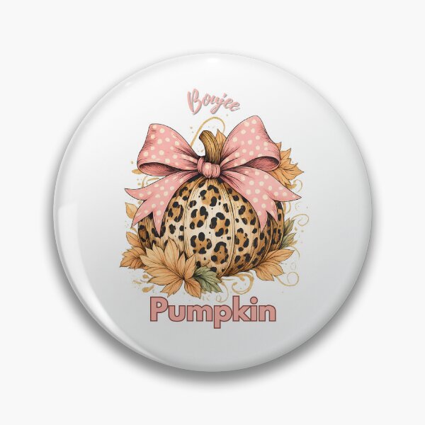 Item preview, Boujee Pumpkin Leopard Print Pink Bow Fall Aesthetic designed and sold by 2SassyBritts.