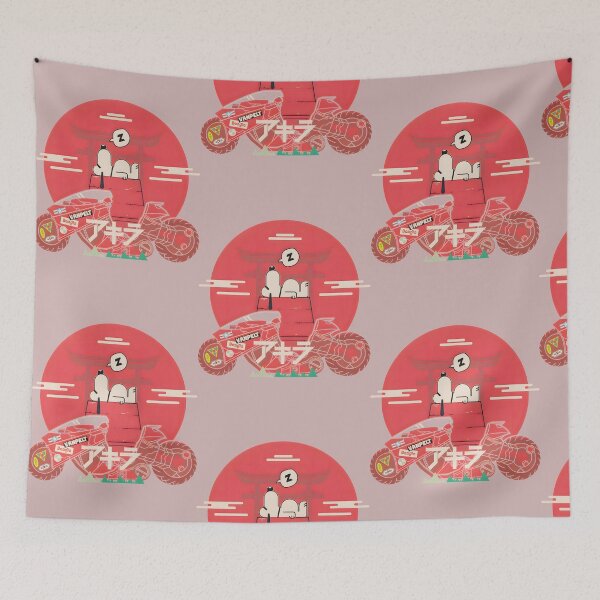 Item preview, Futuristic Bike Slumber: Japanese Red Sun & Cartoon Dog Dream designed and sold by JERICHOALBERT2.